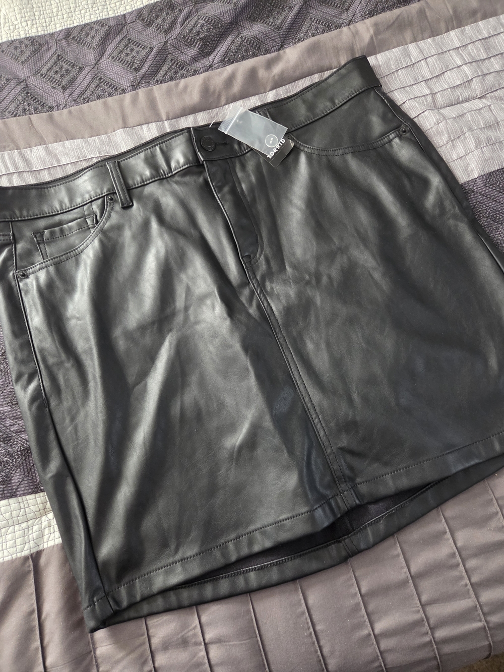 torrid Black Mini PU 5-Pocket Skirt